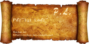 Pályi Leó névjegykártya